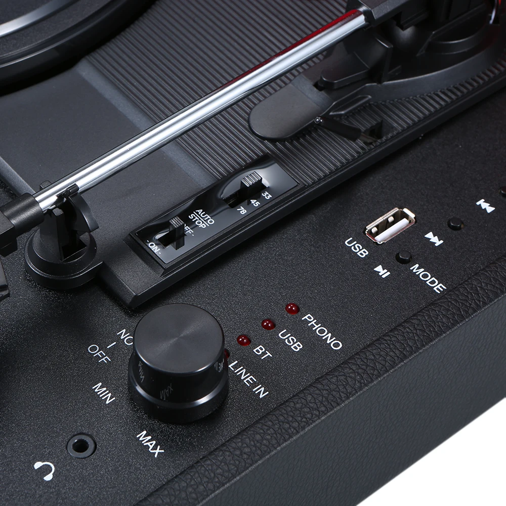 Portable Turntable Player with Speakers Vintage Bluetooth Phonograph ...
