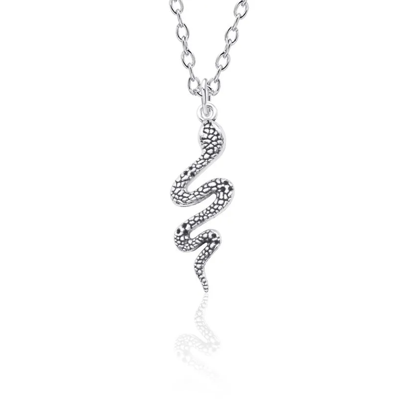 

Punk Vintage Silver Snake Necklace For Women Men Steampunk Alloy Animal Pendants Necklaces Jewelry Collier Femme