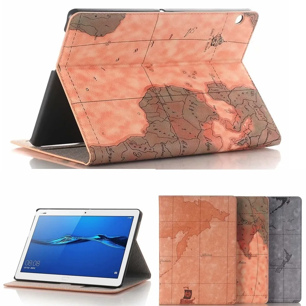 

Case For Samsung Galaxy Tab S4 10.5 Tablet SM T830 T835 Leather Stand Word Map Magnet Smart Wake Sleep Cover Capa Coque Shell