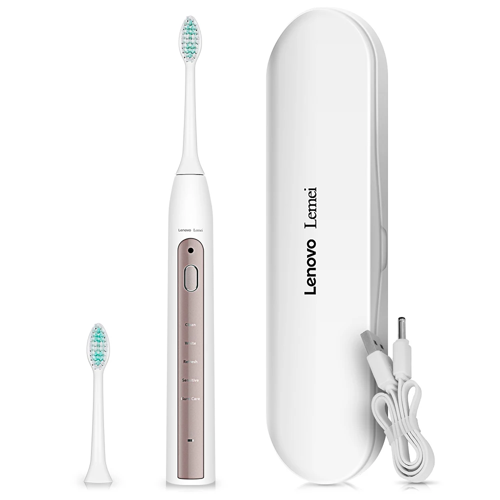 

Lenovo Lemei Intelligent Sonic Electric Toothbrush IPX7 Waterproof high-frequency Smart Reminder with 5 Brushing Modes