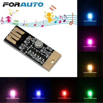 

FORAUTO Car LED Atmosphere Lights with USB Sockets RGB Music Rhythm Light Auto Foot Lamp Touch and Sound Control Decorative Lamp
