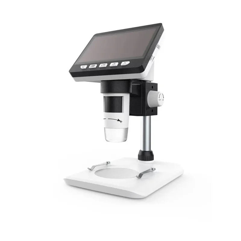  1000X 4.3 Inches HD 1080P Portable Desktop LCD Digital Microscope Support 10 Languages 8 Adjustable