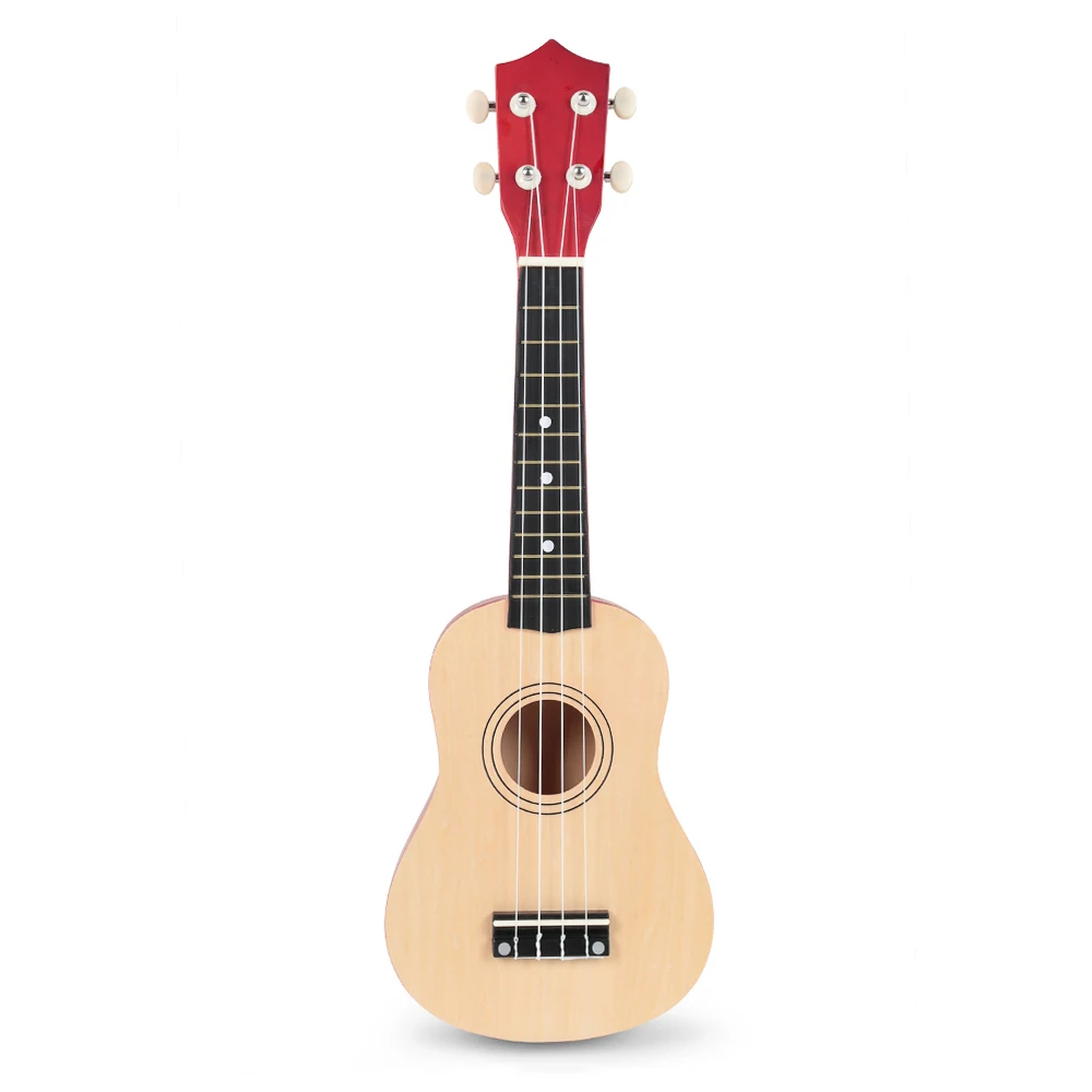

12 Frets 21 inch Wooden Basswood Ukulele with 4 Strings Ukulele for Beginner 2 Colors