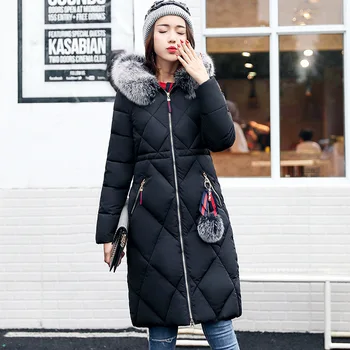 

Winter Thick Jacket Women Parkas Casual Outwear Female Slim Fur Hooded Parka For Ladies Women Down Jacket Winter parkas Female