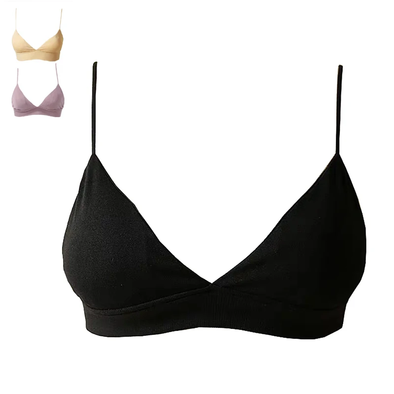 

Soft Deep V Bras For Women Lingerie Wire Free Sexy Bra Seamless Plunge Bralette Brassiere Underwear Comfortable Intimates #D