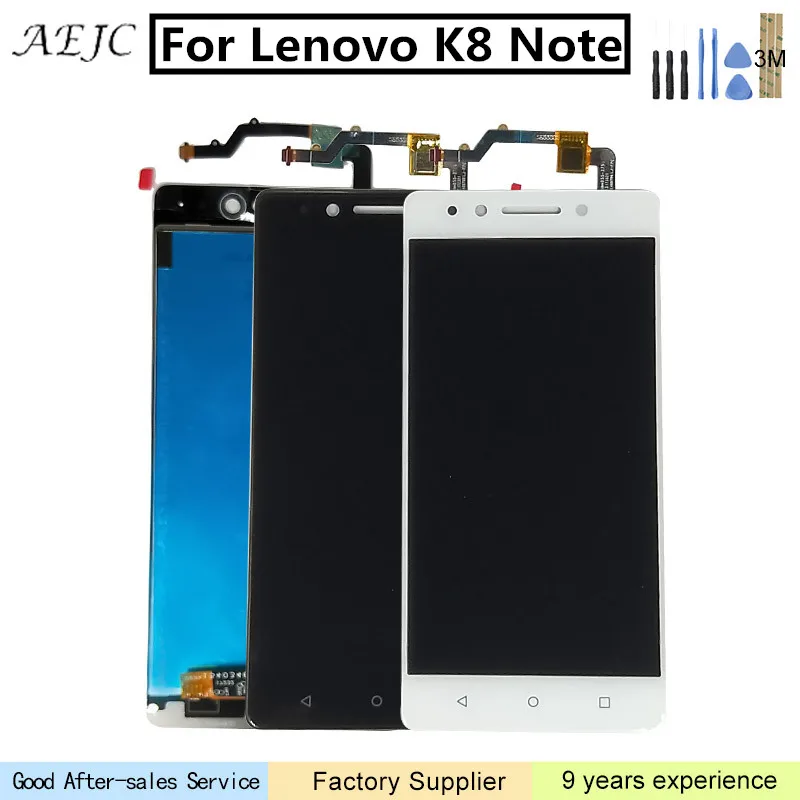 Для Lenovo k8 Note LCD дисплей кодирующий преобразователь сенсорного экрана в сборе для 5