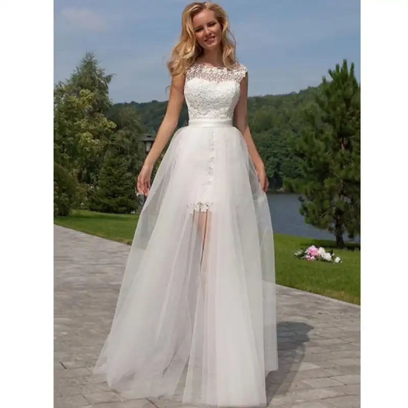 lace detachable train for wedding dress