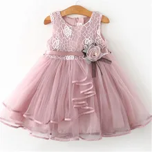 Новинка года; кружевное платье для маленьких девочек; платья принцессы без рукавов для маленьких девочек; Vestido; платье для дня рождения; От 6 месяцев до 5 лет