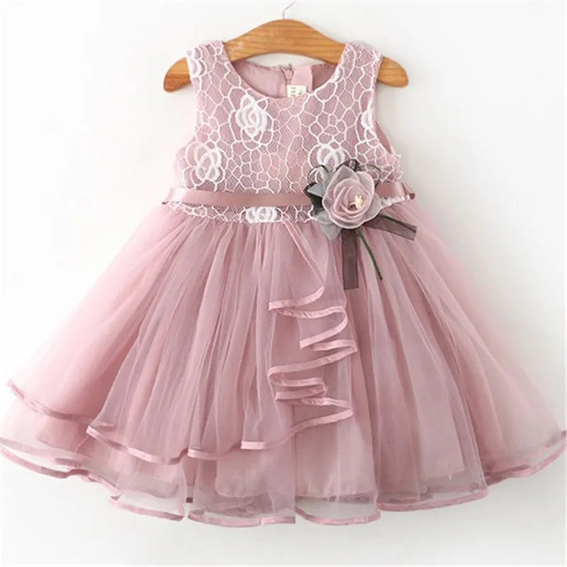 

2019 New Lace Baby Girl Dress Baby Girls Princess Sleeveless Dresses Vestido birthday party dress 6M-5T