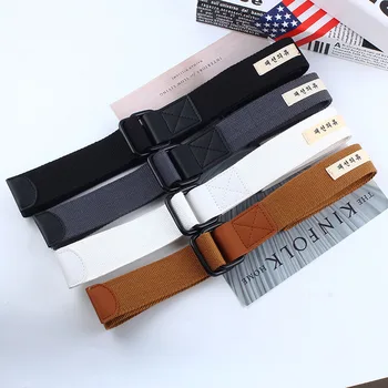 

Korean Letters Chic Words Lovers Canvas Belts Street Harajuku Japanese Letters Jean Belts Hippop Rapper Rock Waist Accessory
