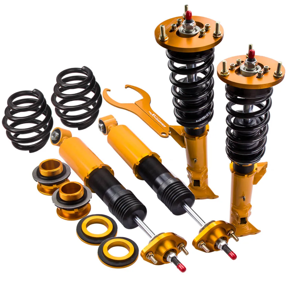 

Complete ADJUSTABLE SUSPENSION COILOVERS SET FOR BMW 3-SERIES E36 325 M3 92-98 Coilover Suspension Front Rear Top Mount