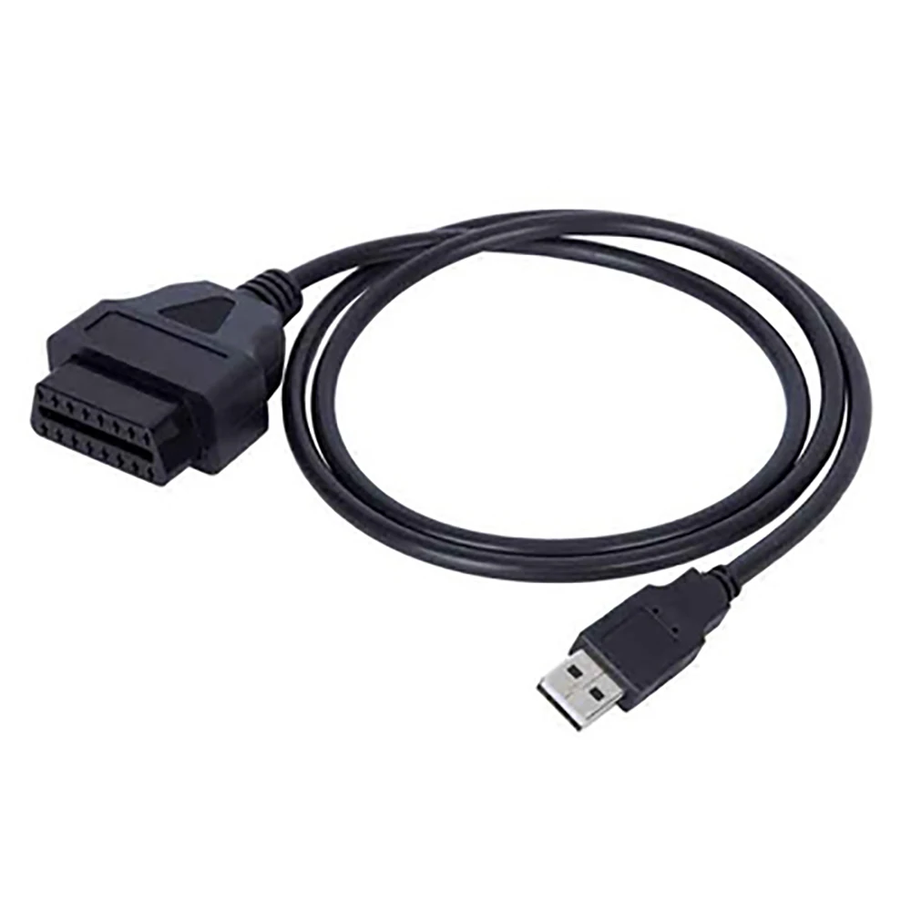 Автомобильный 16 контактный адаптер OBD2 с USB портом диагностический инструмент