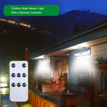 

New 54 / 90 LED Solar Wall Light Outdoor PIR Motion Sensor Solar-powered Lamp With Remote Control Solar-powered Lamp