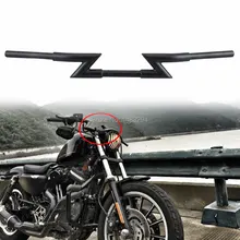 Черный 85 см Расширенный утолщенный " Диаметр Lightning Z-Bar ручка подходит для Harley Honda Kawasaki 1" Диаметр Универсальный