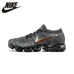 Nike AIR VAPORMAX FLYKNIT дышащие мужские оригинальные беговые кроссовки темно-серые Нескользящие уличные спортивные кроссовки #849558-010