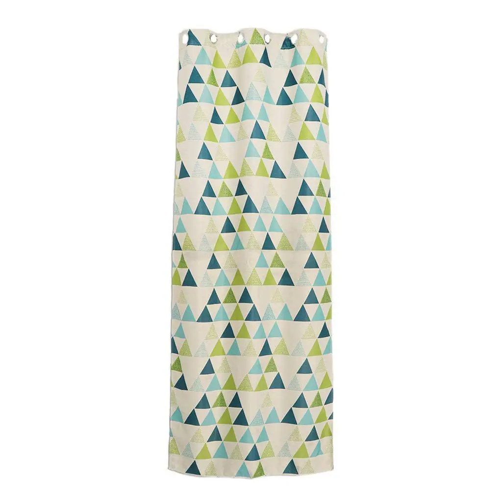 

1 Set Blackout Curtain Triangular Pattern Curtain for Windows Balcony Room Green