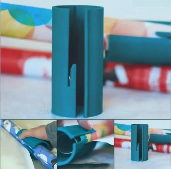 

Wrapping Paper Sliding Cutter Scissors Unique Christmas Paper Tool, Safer Easier Cuts Perfect Line Wrapping Paper Roll Cutter