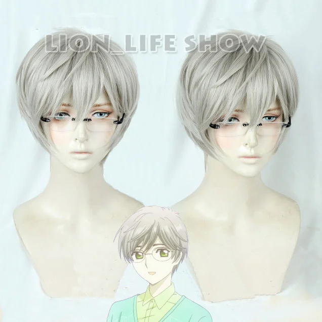 Cardcaptor Sakura Tsukishiro Yukito короткий прямой серый парик унисекс для косплея|Костюмы