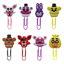 1pcs Five Nights at Freddy's Cartoon Bookmarks Paper Clip School Stationery&Office Supplies Children Best Birthday Party Gift