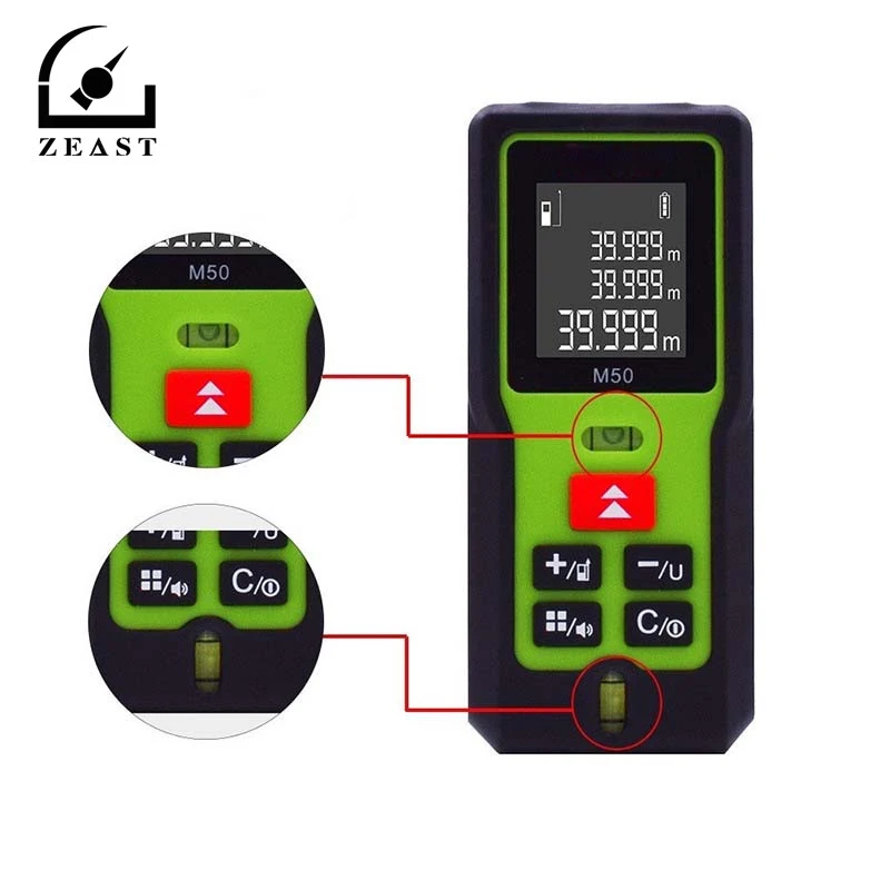 

ZEAST Waterproof 40M Laser Rangefinder Laser Range Finder Laser Distance Meter Digital Electronic Tape Measures New