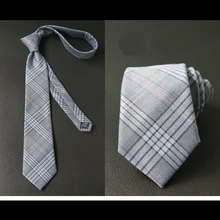 Мужской деловой галстук, 7,5 см, для работы, для профессиональных студентов, оптом, на заказ, хлопковый, в полоску, итальянский галстук