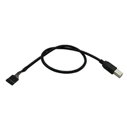 USB 2,0 Тип B штекер Dupont 5 Pin клемма женского типа материнская плата кабель (50 см)