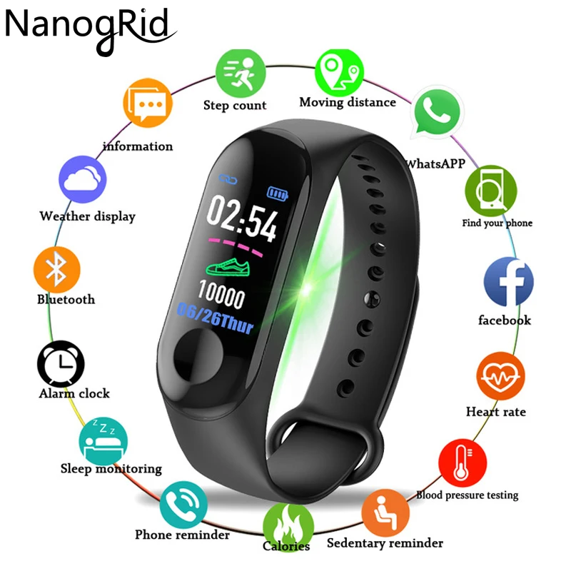 Color Screen Smart Watch Sport Fitness Bracelet IP68 Waterproof Blood Pressure Oxygen Activity Tracker For Men