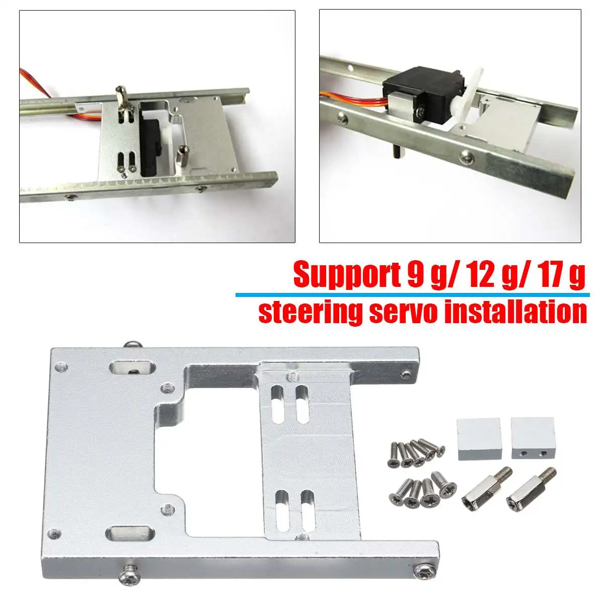 

For WPL RC Truck Car Upgrade Metal Spare Part Steering Servo Fixed Mount Bracket Support 9g/12g/17g Durable Remote Control Part