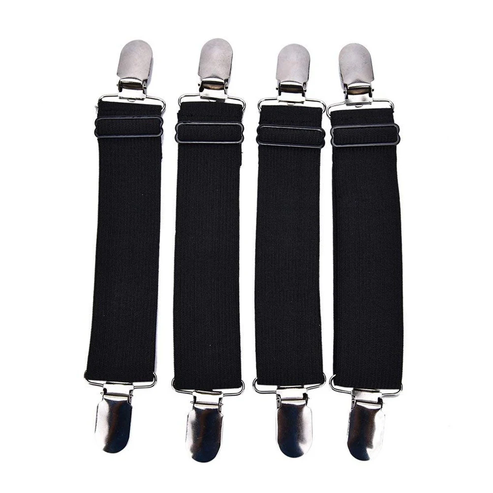 Sheet Bed Suspenders Grippers Mattress Sheet Corner Holder Elastic Straps Clips