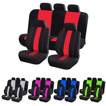 

2019 hot sale 9Pcs/Set Comfortable Fashion Breathable Anti Dirt Waterproof Full Seat Covers Universal Car Seat Cover