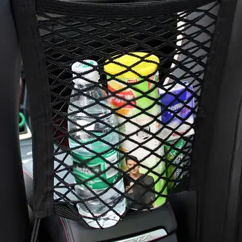 

Universal Car 2-Layer Mesh Organizer Seat Side Back Net Bag Phone Holder Pocket Cargo Tissue Storage Netting Stowing Tidying r20