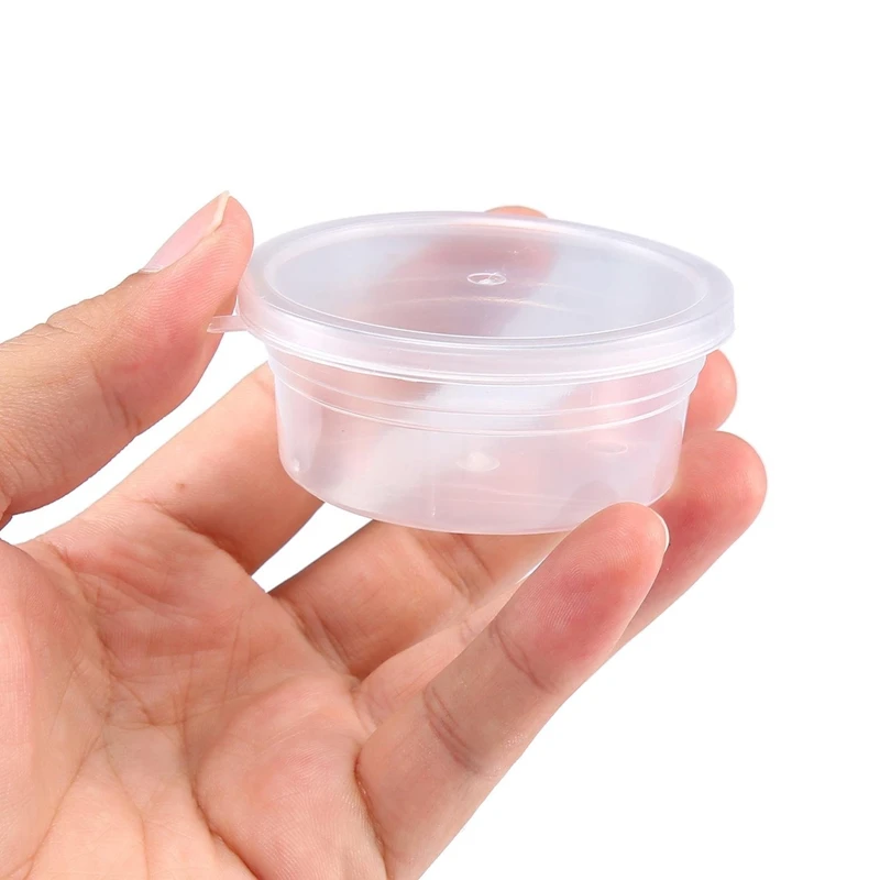 

Slime Storage Container Reusable Plastic Storage Jars with Lids for Glue/Water/Cosmetic/Plasticine, 24 pcs