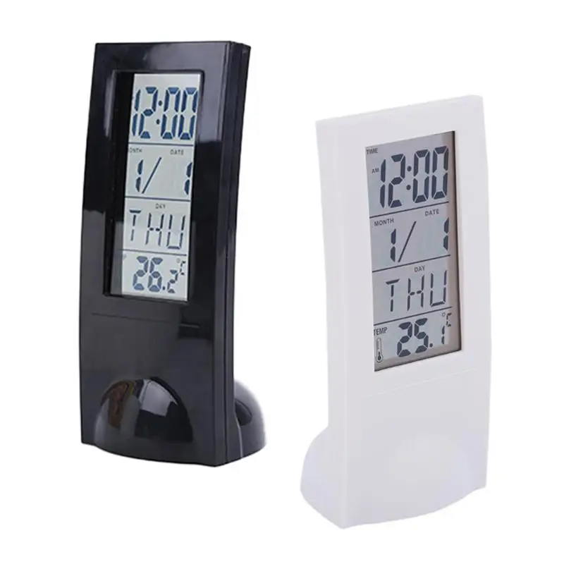 

LCD Electronic Thermometer Hygrometer Indoor Outdoor Digital Temperature Humidity Monitor Alarm Clock English Manual