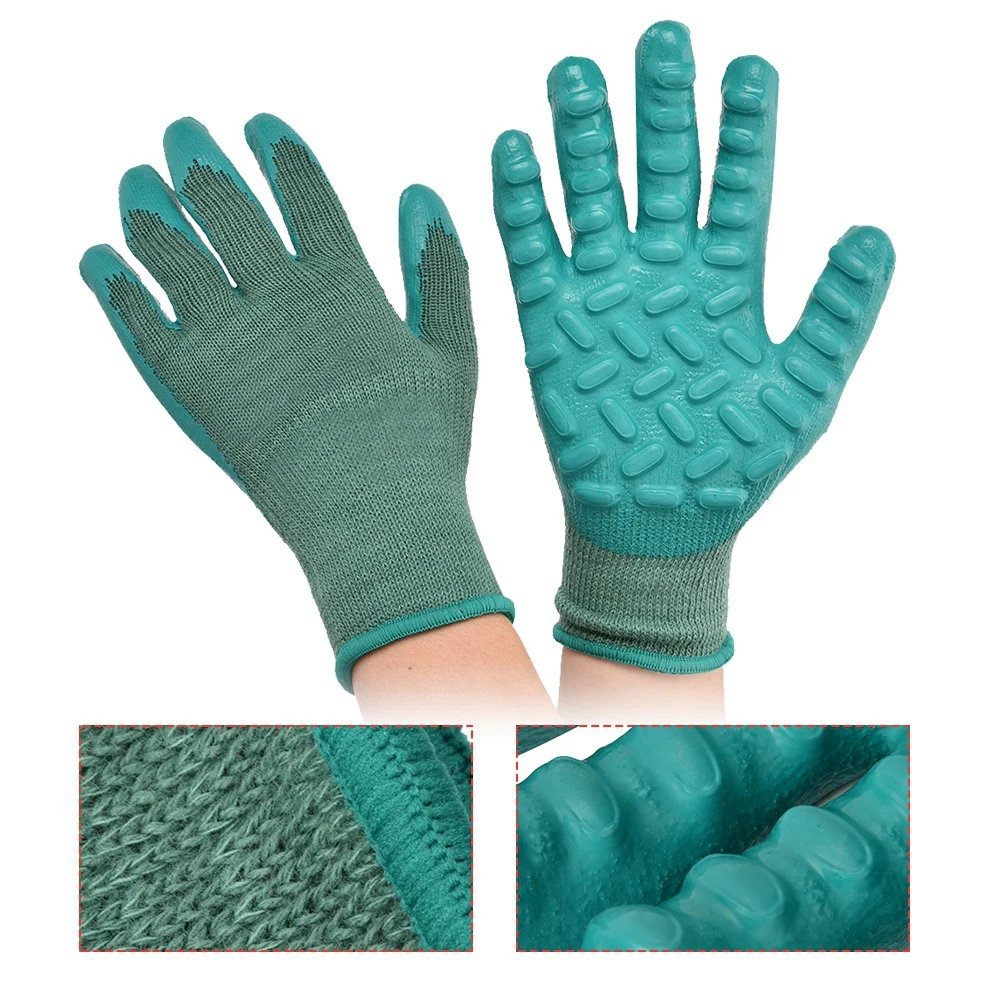 1 пара антивибрационные ударные защитные латексные рабочие перчатки для защиты труда износостойкие перчатки новинка