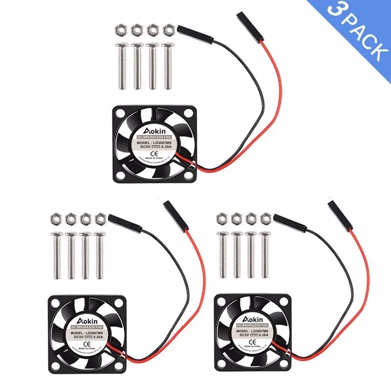 For Raspberry Pi Fan Small Computer Fan For Raspberry Pi Cooling Fan 30x30x7mm Brushless CPU Cooling Fan For Raspberry Pi 3 B