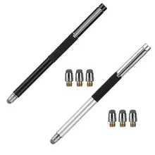 Двойной Touch Ткань Голова Сенсорный экран масштаба Stylus конденсаторная Ручка Горячая Распродажа