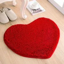 Ковер с красным сердцем, напольный коврик для ванной, коврики для туалета, противоскользящие, водопоглощающие, комфортная зона, декоративный коврик