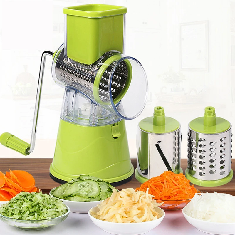 Овощерезка мандолина круглый для очистки моркови картофеля Slicer с 3 Нержавеющая