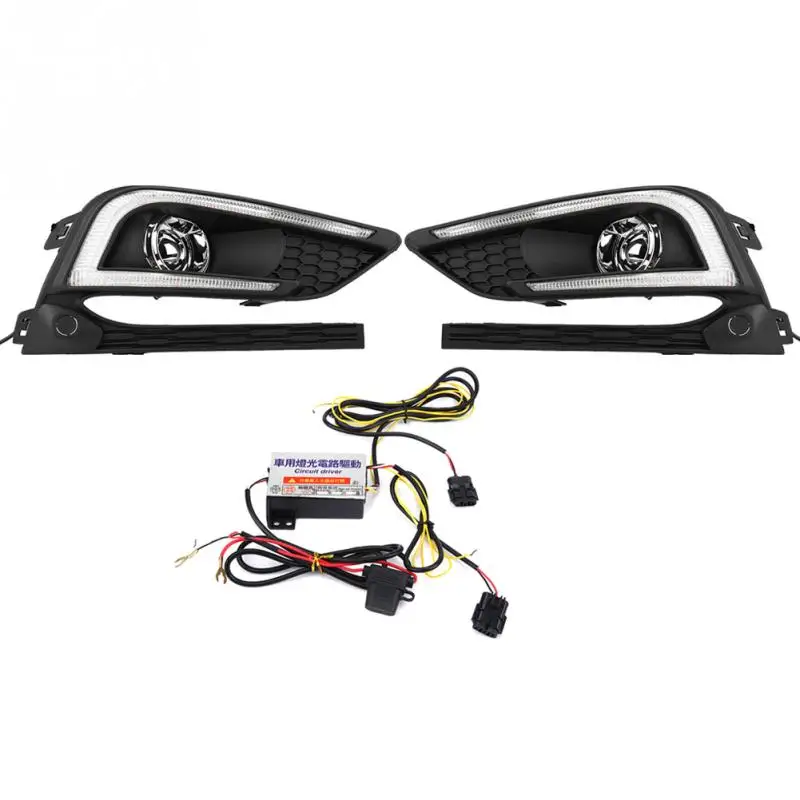 

1 Pair Car Daytime Running Light Turn Signal Dual Model DRL LED Lights Withe and Yellow For Chevy Cruze 2017