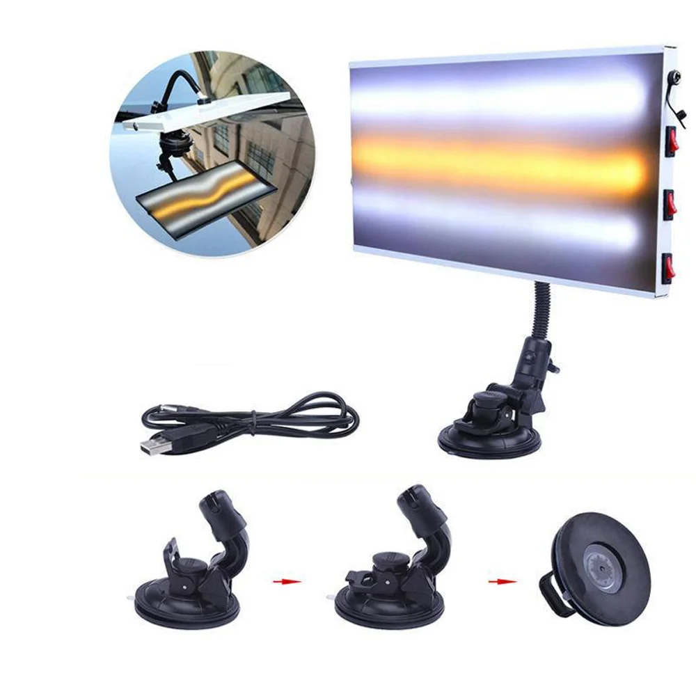 

Paintless Dent Repair LED Light 3 Strips New Tools Auto Body Lamp Hail Removal