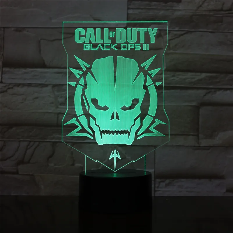 3d ночник s Call of Duty Mask красочные Налобные фонарики для кровати креативный подарок