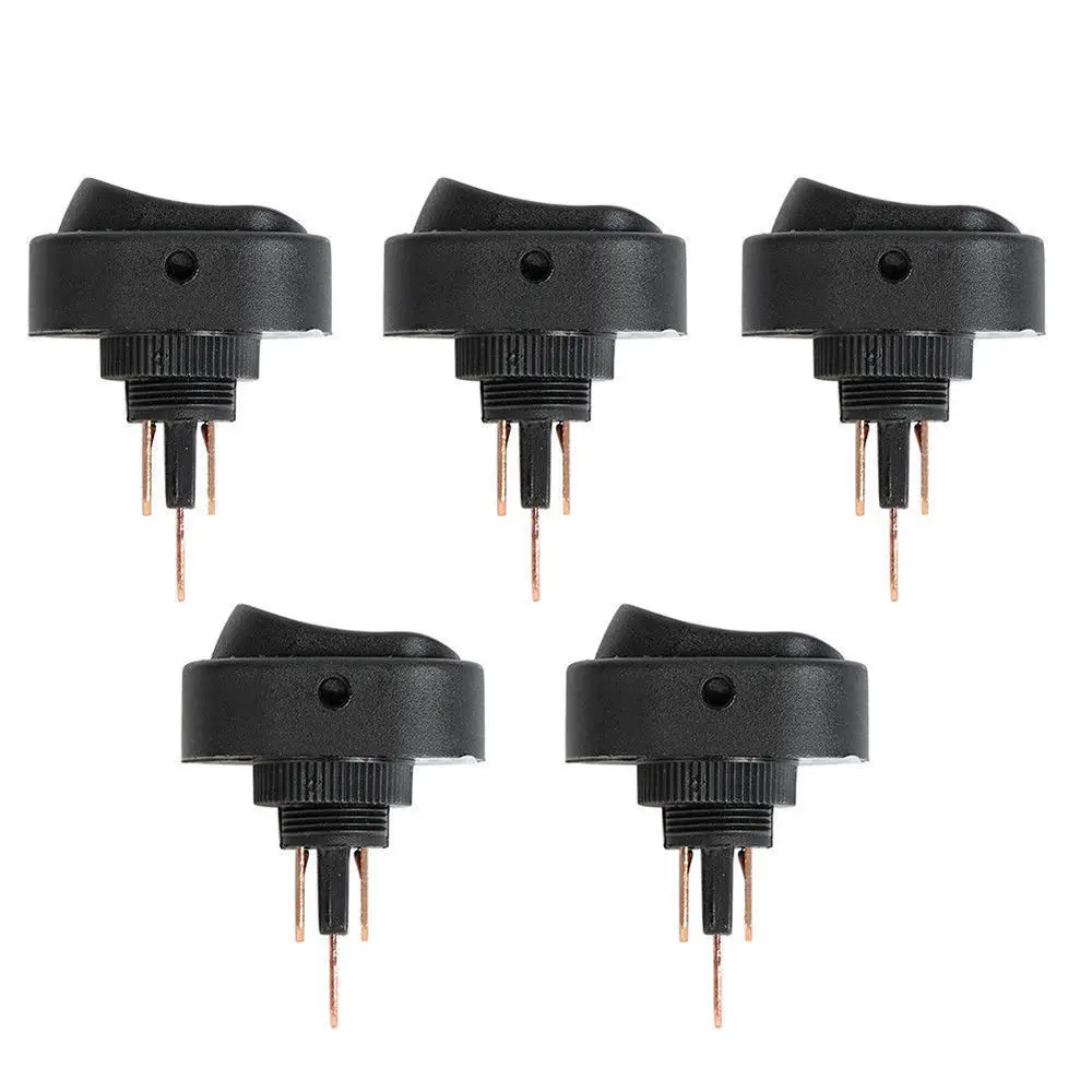 

5Pcs/Set Blue LED Light 12V 30A Car Boat Auto Rocker SPST Toggle ON/OFF Switch
