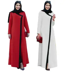 Женские длинный рукав, мусульманский арабское платье Турецкий халат марокканский Восточный халат с поясом из г. Дубай Исламская Абая