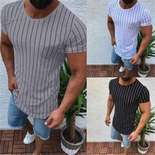 Для мужчин; короткий рукав Slim Fit блузка рубашка летние Повседневное мышцы футболки дыхание удобные спортивные спортивная куртка