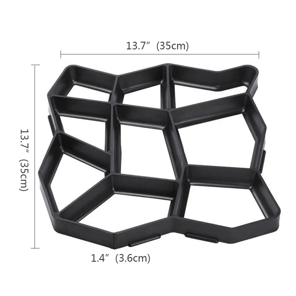 Сад тротуар плесень сад ходить тротуар бетон Плесень DIY вручную мощения цемента кирпич камень дорога бетонные формы Pathmate M