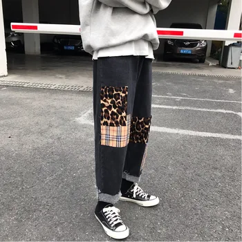 

2019 Spring And Summer New Chinese Style Quality Comfortable Cotton Tide Male Harajuku Leopard Loose Large Size Casual Pants