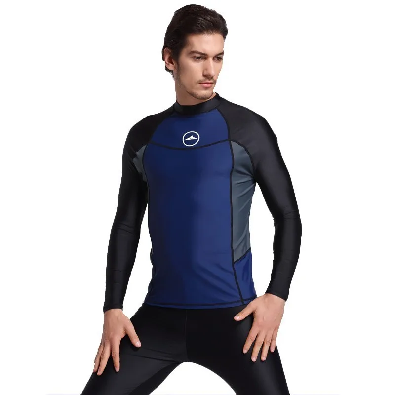 Rashguard Men Compression Swimwear Swim Shirts UV Long Sleeve Swimsuit  Tshirt Windsurf Rash Guard Man Surf Swimming Diving Suit AliExpress