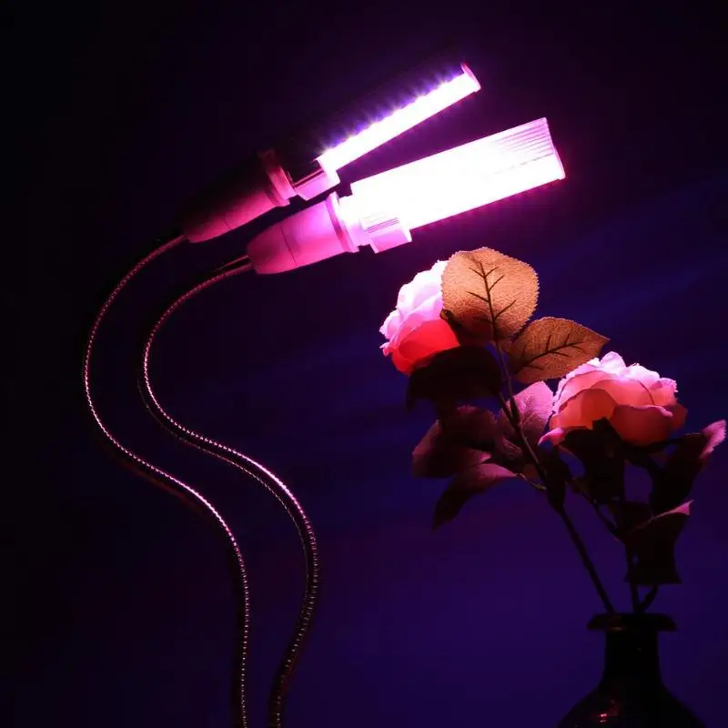 

12W USB 120 LED Plant Growth Lamp Hydroponics Greenhouse Plants Grow Lights with Double Heads and Double Switchs