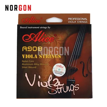 

Alice Viola Strings A908 High Grade Nylon Core Parts and Accessories Cupronickel/Silver Winding Premium for 16" Violas