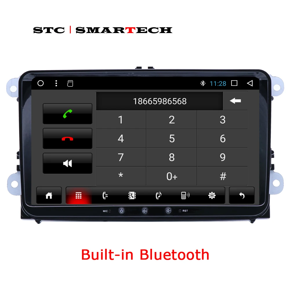 Cheap SMARTECH 2 Din Android 8.1 OS Car Radio GPS Navigation Head Unit for VW Volkswagen passat b6 golf 5 polo jetta Skoda Seat 2
